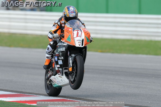 2010-06-26 Misano 0492 Rio - Superstock 1000 - Free Practice - Pere Tutusaus -  KTM 1190 RC8 R